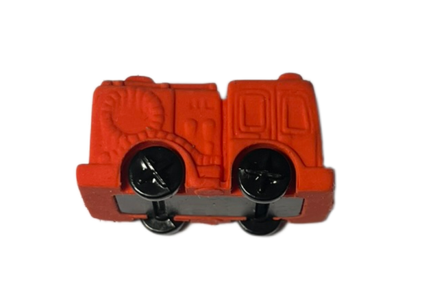 little red truck with working black plastic wheels